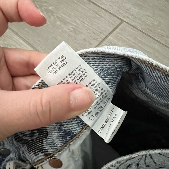 PacSun Eco Butterfly High Waisted Straight Leg Jeans size 26 - Picture 9 of 12